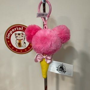 Disney Parks Plush Mickey Ice Cream Clip Charm
